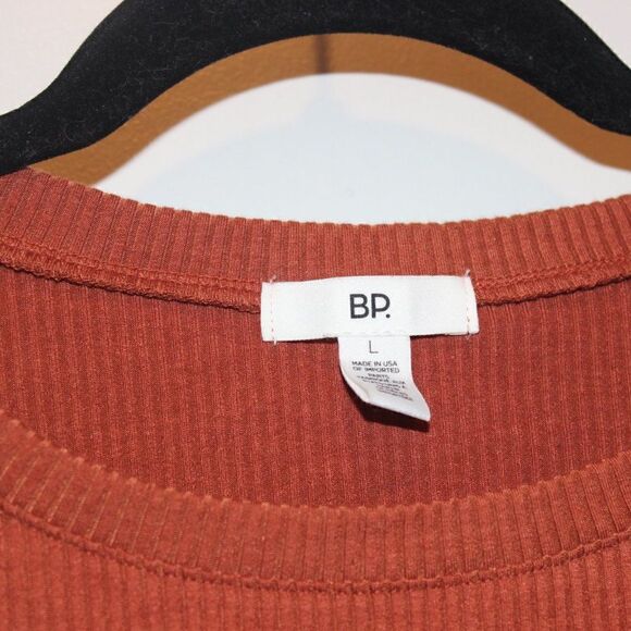 New  BP. Rust Long Sleeve Round Neck Pollover Sweater Women's Size L - Picture 3 of 8